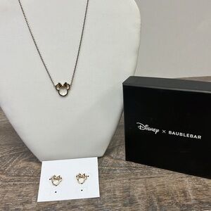 Disney X Baublebar Mini Mouse Necklace and Earrings Set